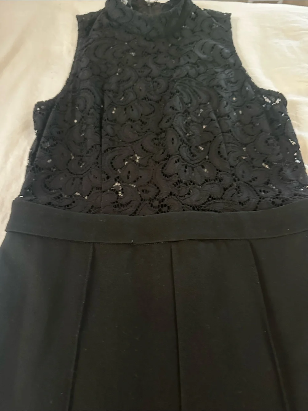 bebe Black Dress with Lace Detail